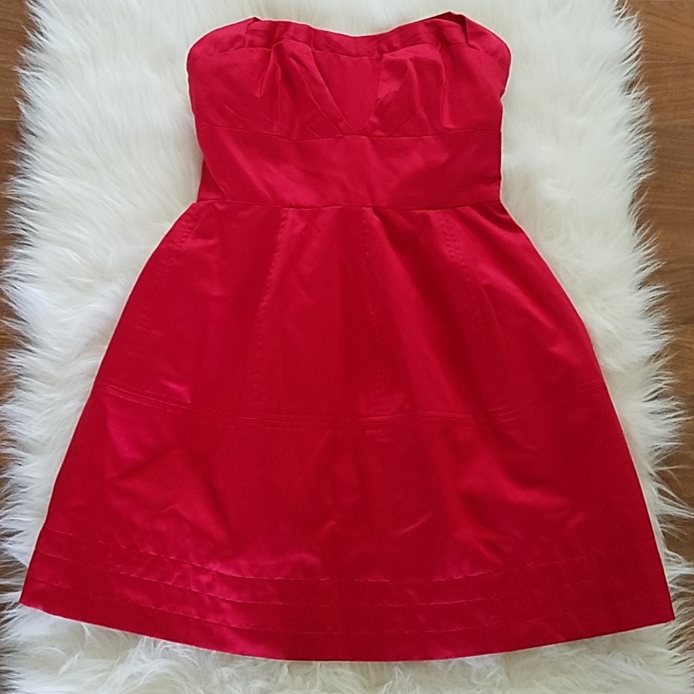 Zac Posen red strapless dress, size 1 (XS)